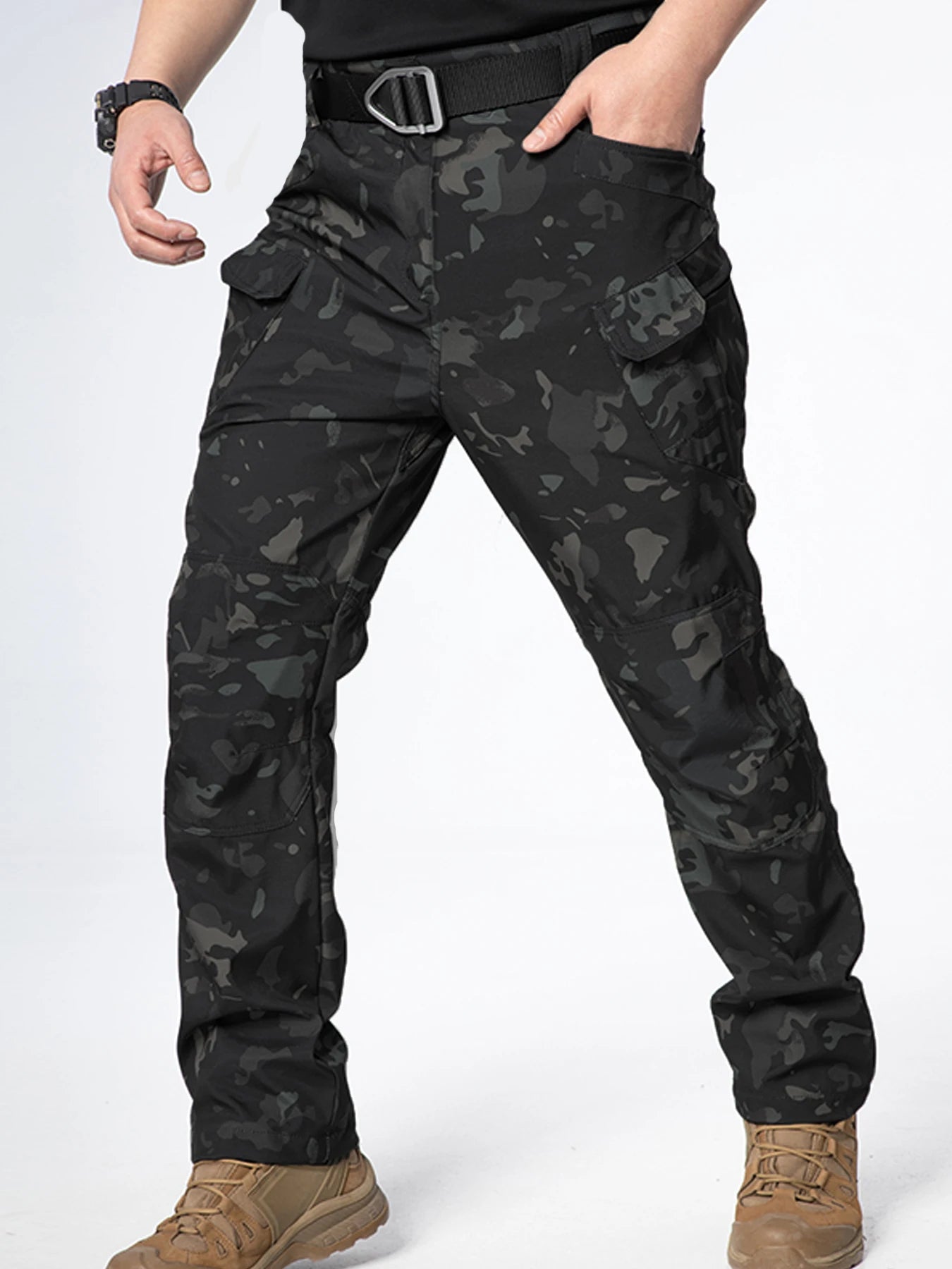 Men Combat Pants With Knee Pads Tactical Cargo Sport Trousers Camouflage Multicam Trekking Hunting Clothes(Not knee pads)